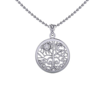 Tree of Life Silver Pendant with Chain Set TSE723 - Jewelry